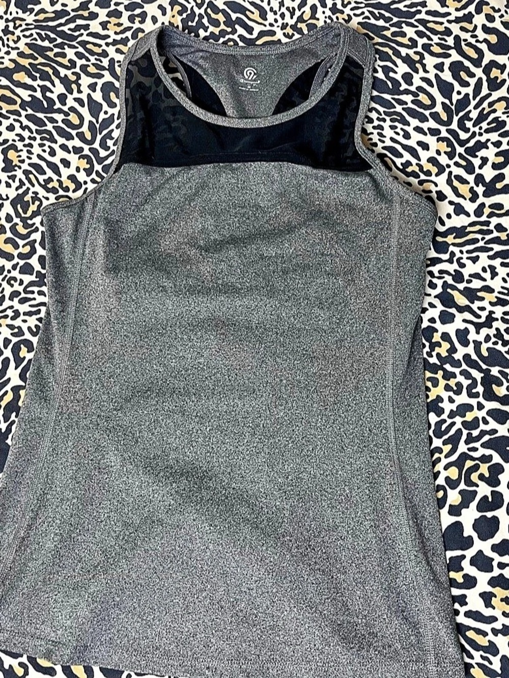 Champion Racerback Tank in Gray & Black Like New